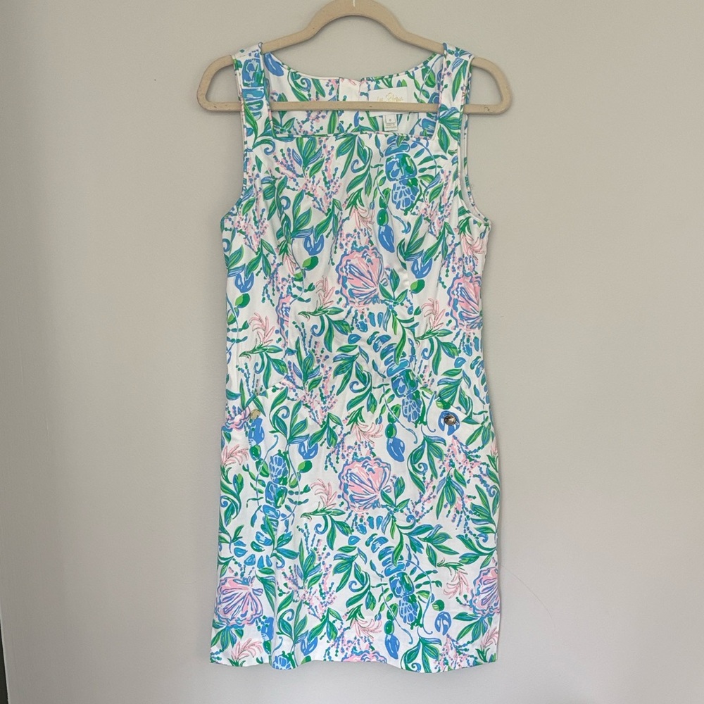 Lilly Pulitzer The Lilly Print Sleeveless Organic Cotton Blend Sheath Dress